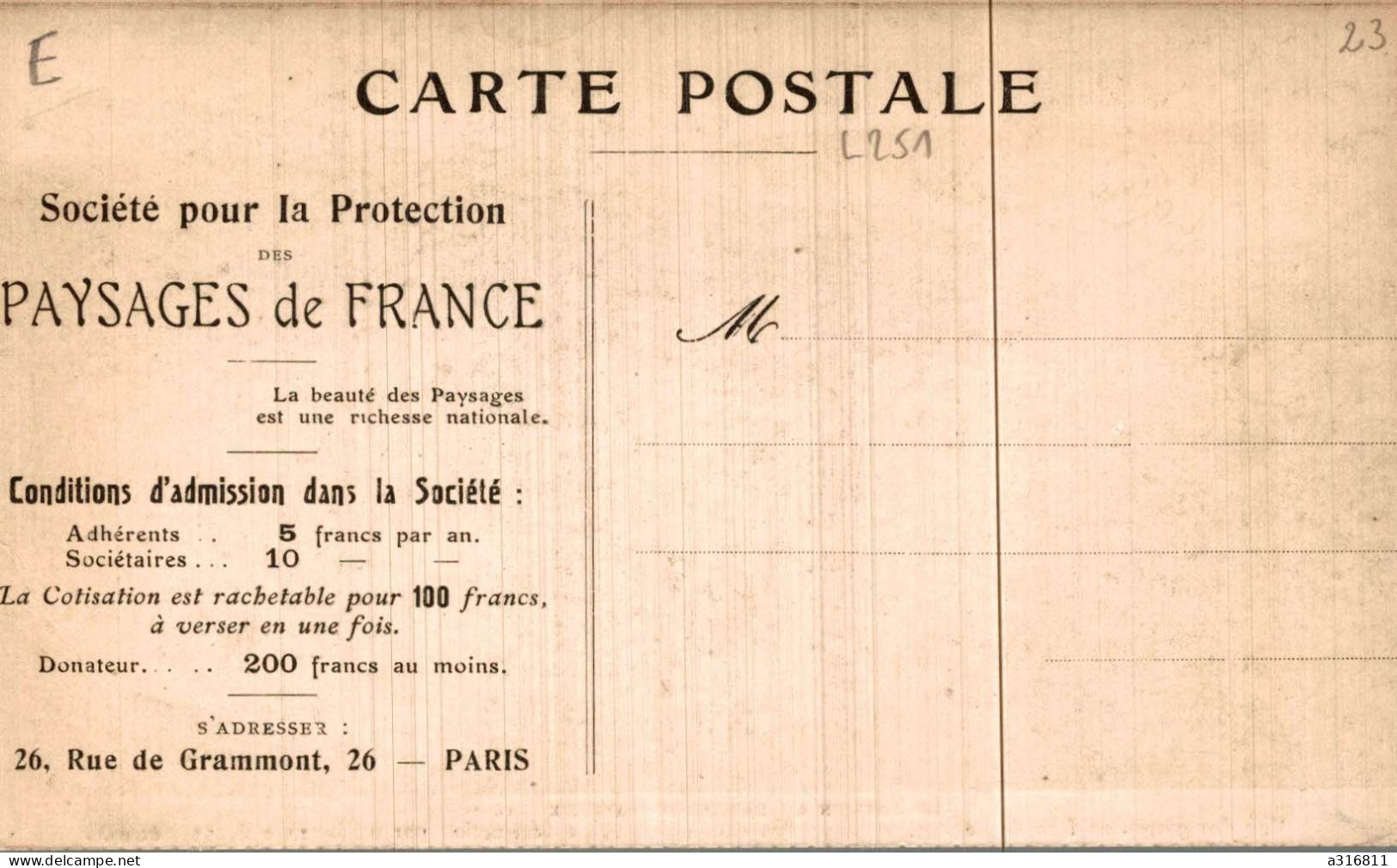 ( Protection De Paysages De France ) Protection De Paysages De France - Chatelus Malvaleix