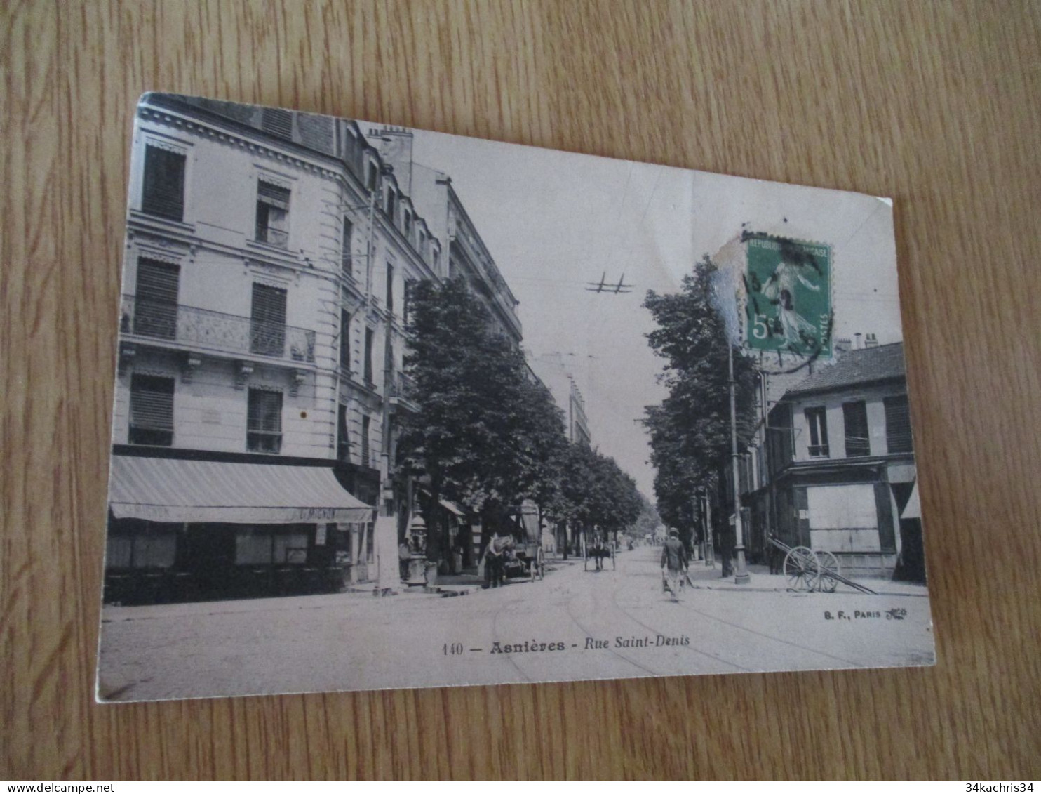 CPA  95 Val D'Oise Asnières Rue Saint Denis - Asnières-sur-Oise