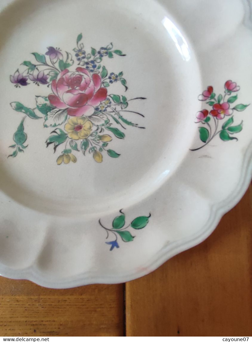 Keller & Guérin demi Porcelaine trois assiettes décor a la Strasbourg  1892/1922