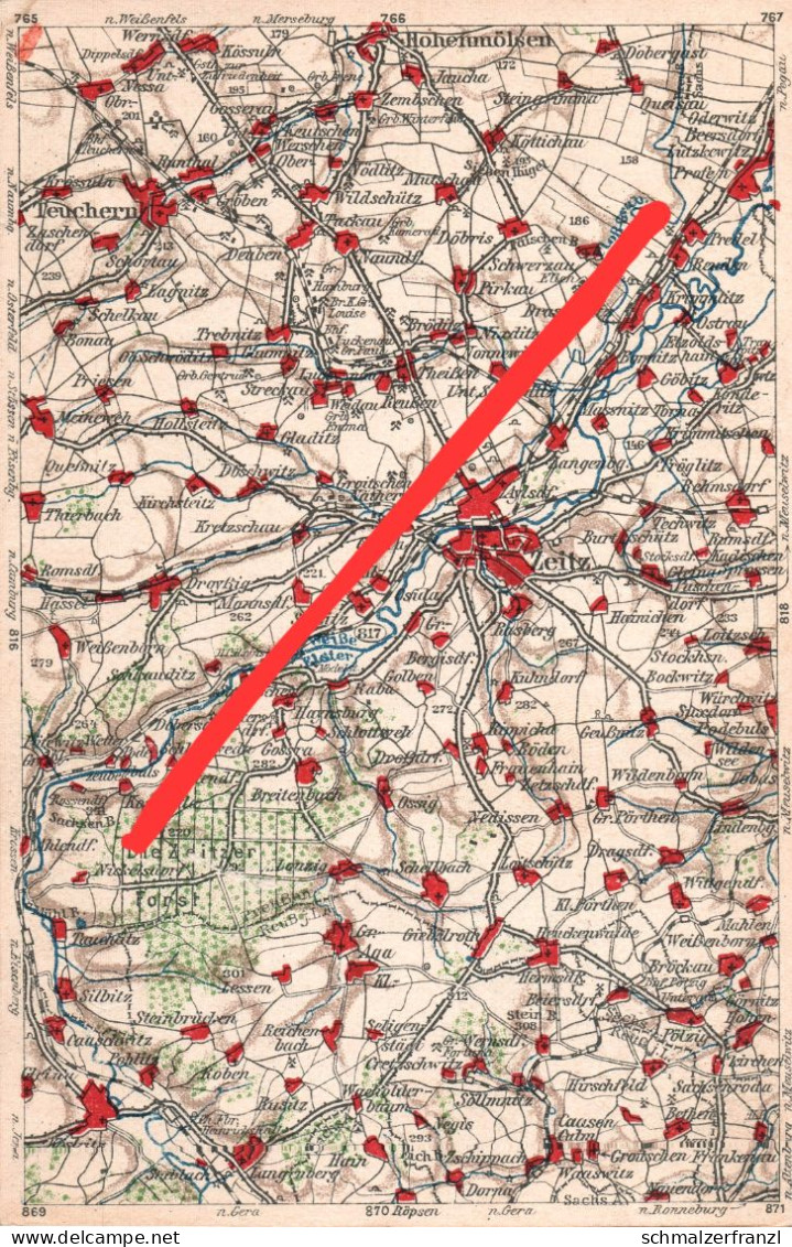 Wona Hauschting AK 817 Zeitz Teuchern Hohenmölsen Köttichau Steingrimma Queisau Dobergast Pirkau Döbris Streckau Ossig - Zeitz