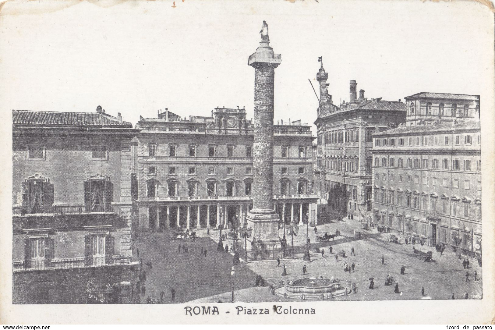 Cartolina Roma - Piazza Colonna - Places & Squares