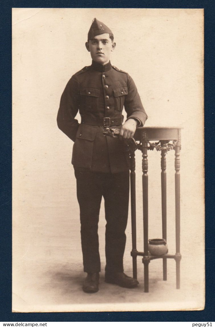 Carte-photo. Soldat Belge Du 13ème Régiment De Ligne ( 4ème Division D'Armée) - Régiments