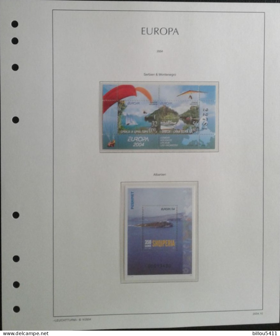 EUROPA 2004  Neuf ** ; Conseil de l'europe ; Action,Convention  l'européenne Etc ...COLLECTION  en Album MAC ;Leuchtturm