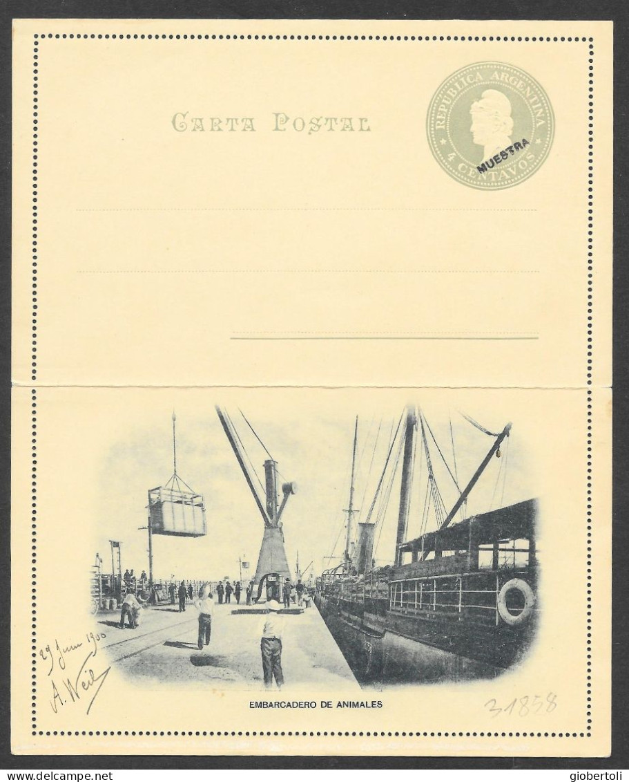 Argentina/Argentine: Specimen, Intero, Stationery, Entier, Porto, Harbour, Port - Andere(Zee)