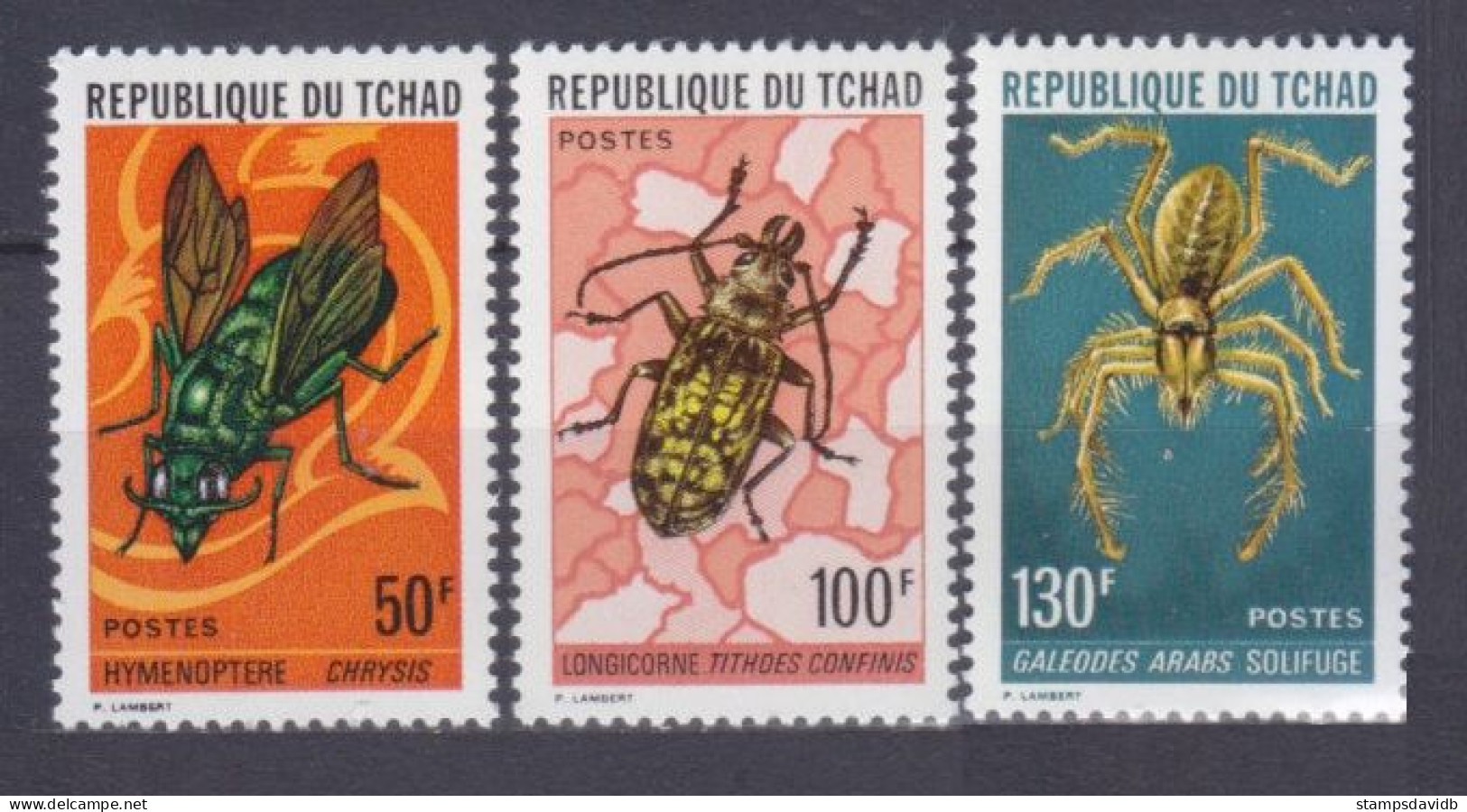 1974 Chad 696-698 Insects 16,10 € - Abeilles