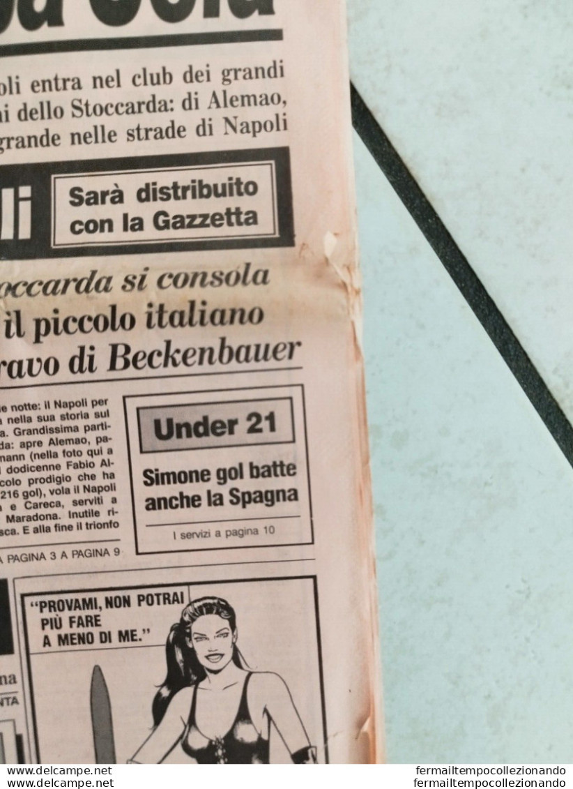 Br Giornale Gazzetta Dello Sport Napoli E' Tua! Conquista Della Coppa Uefa 1989 - Libros