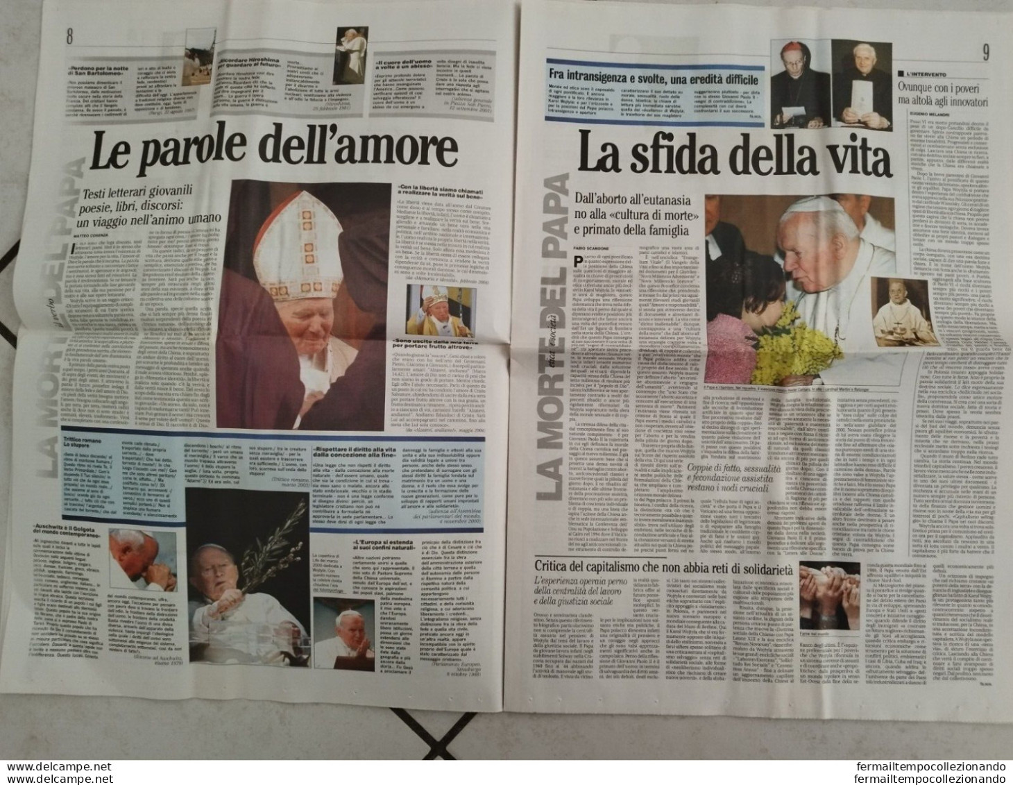 br giornale  il mattino l'album il pontificato di giovanni paolo II