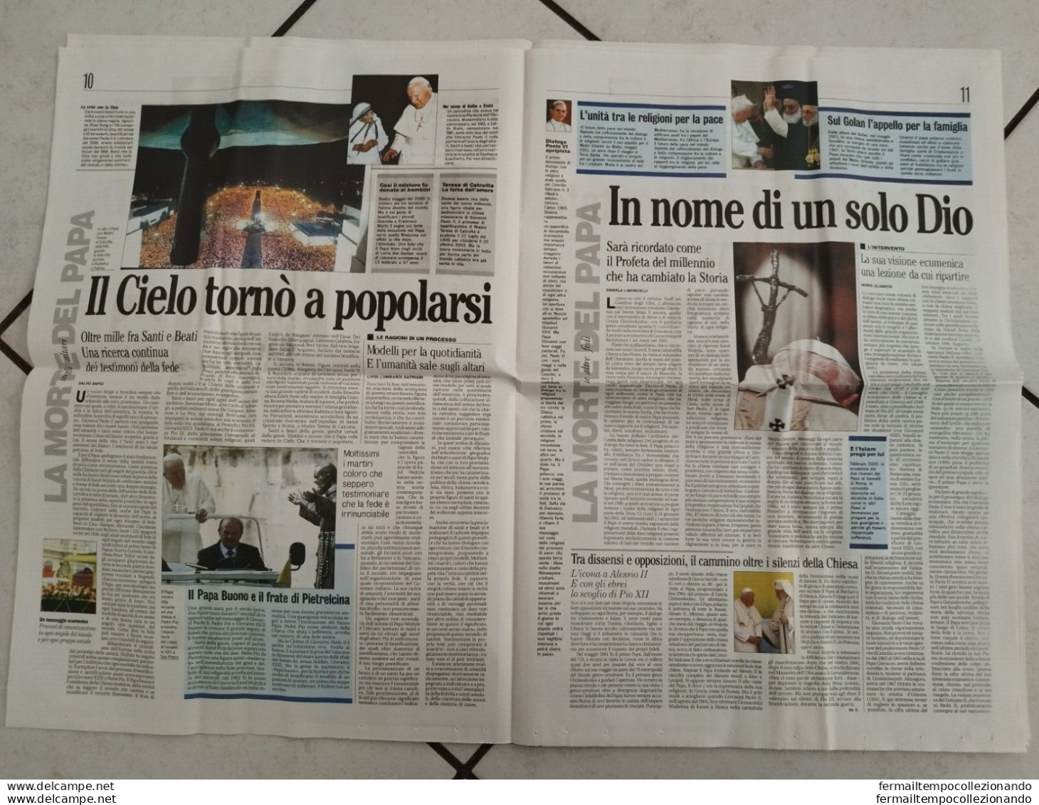 br giornale  il mattino l'album il pontificato di giovanni paolo II