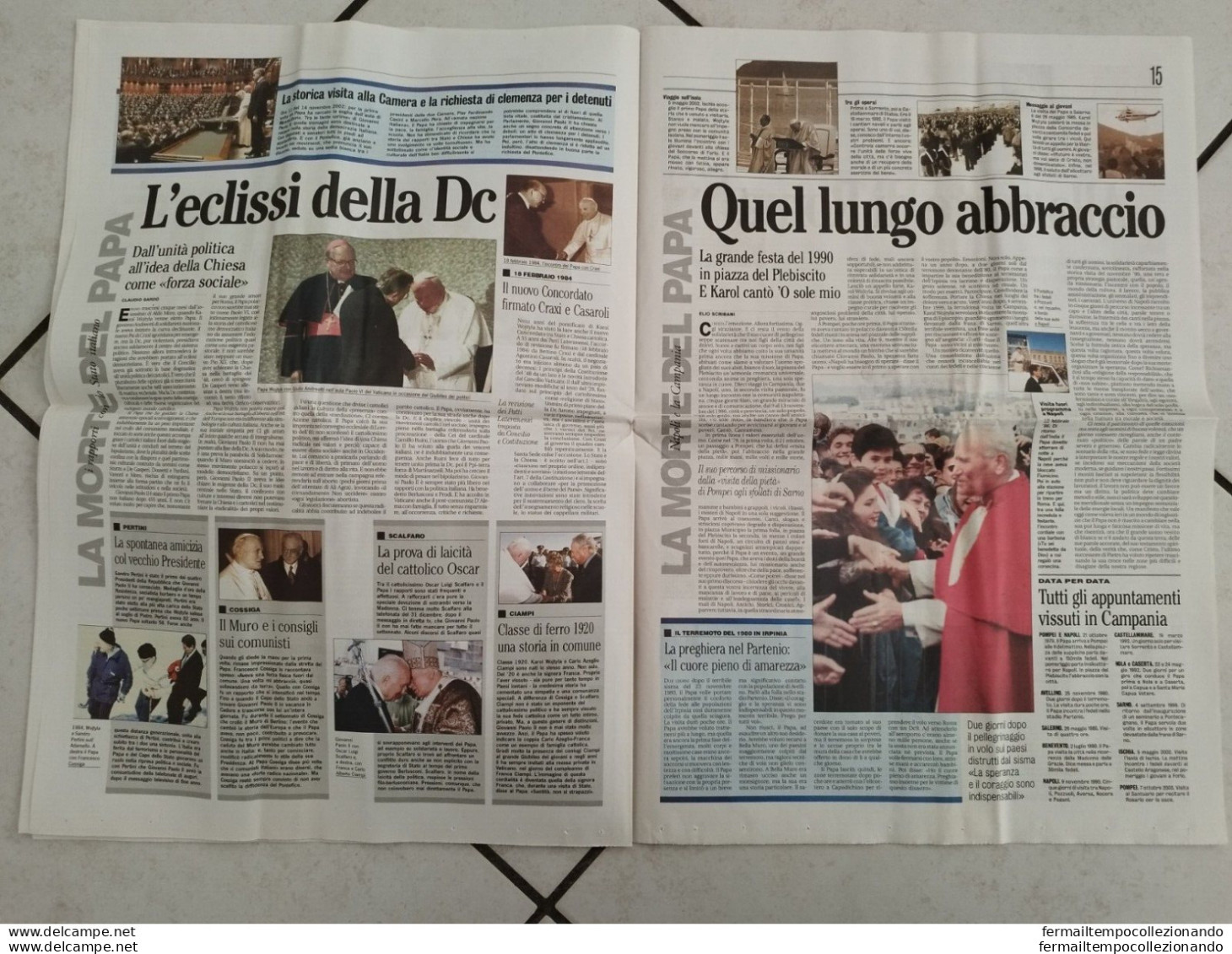 br giornale  il mattino l'album il pontificato di giovanni paolo II