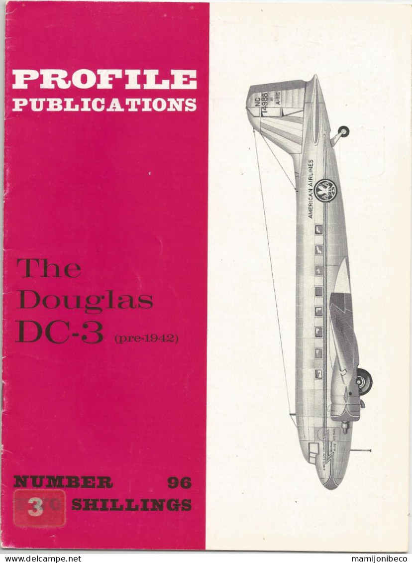 Douglas DC 3 USA LIVRET Historique En Anglais Par Arthur PERCY 1966 Document Rare - Pubblicità