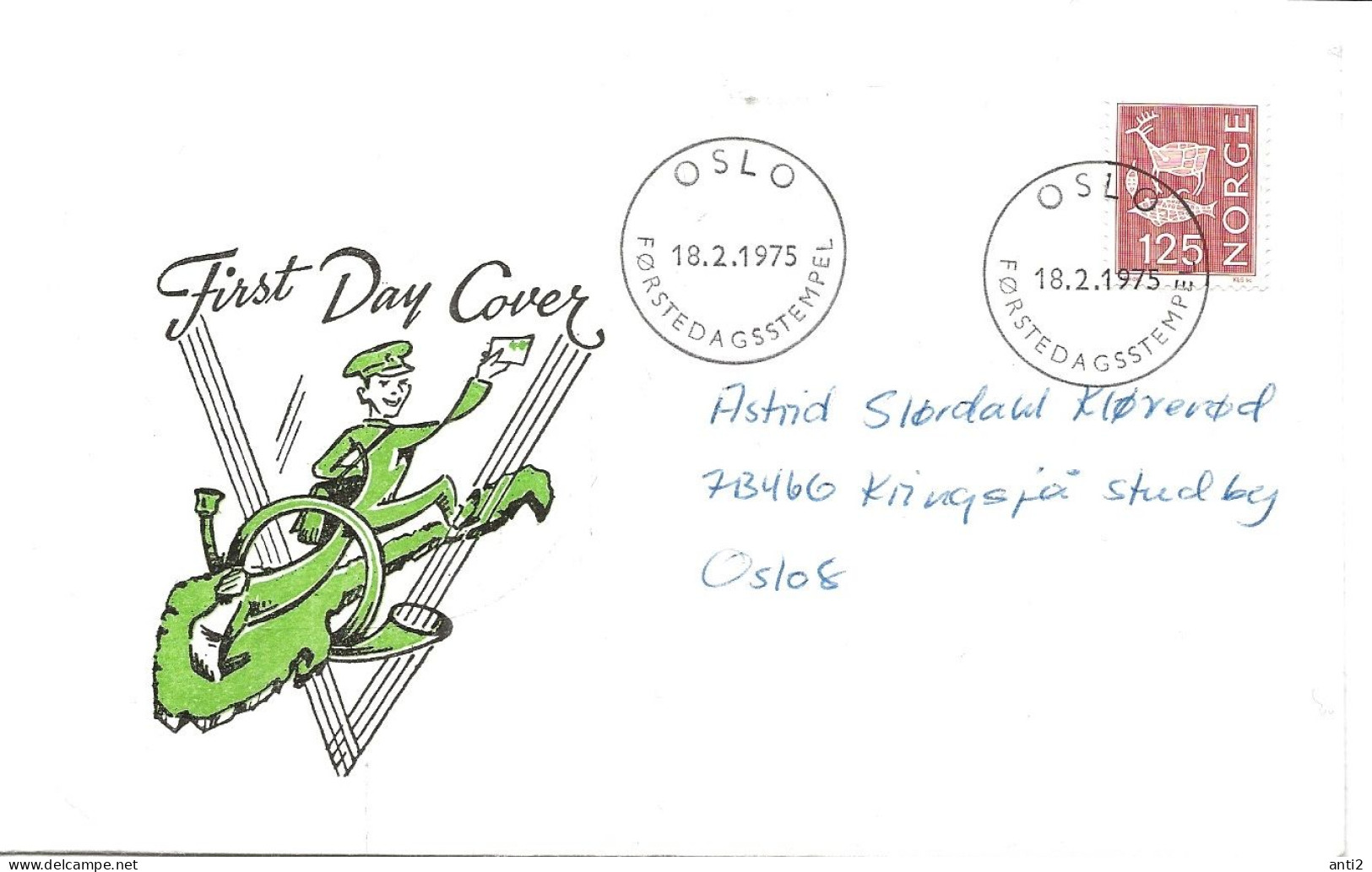 Norway Norge 1975 Stamp Petrogluphs 125 øre, Mi 697  FDC - FDC