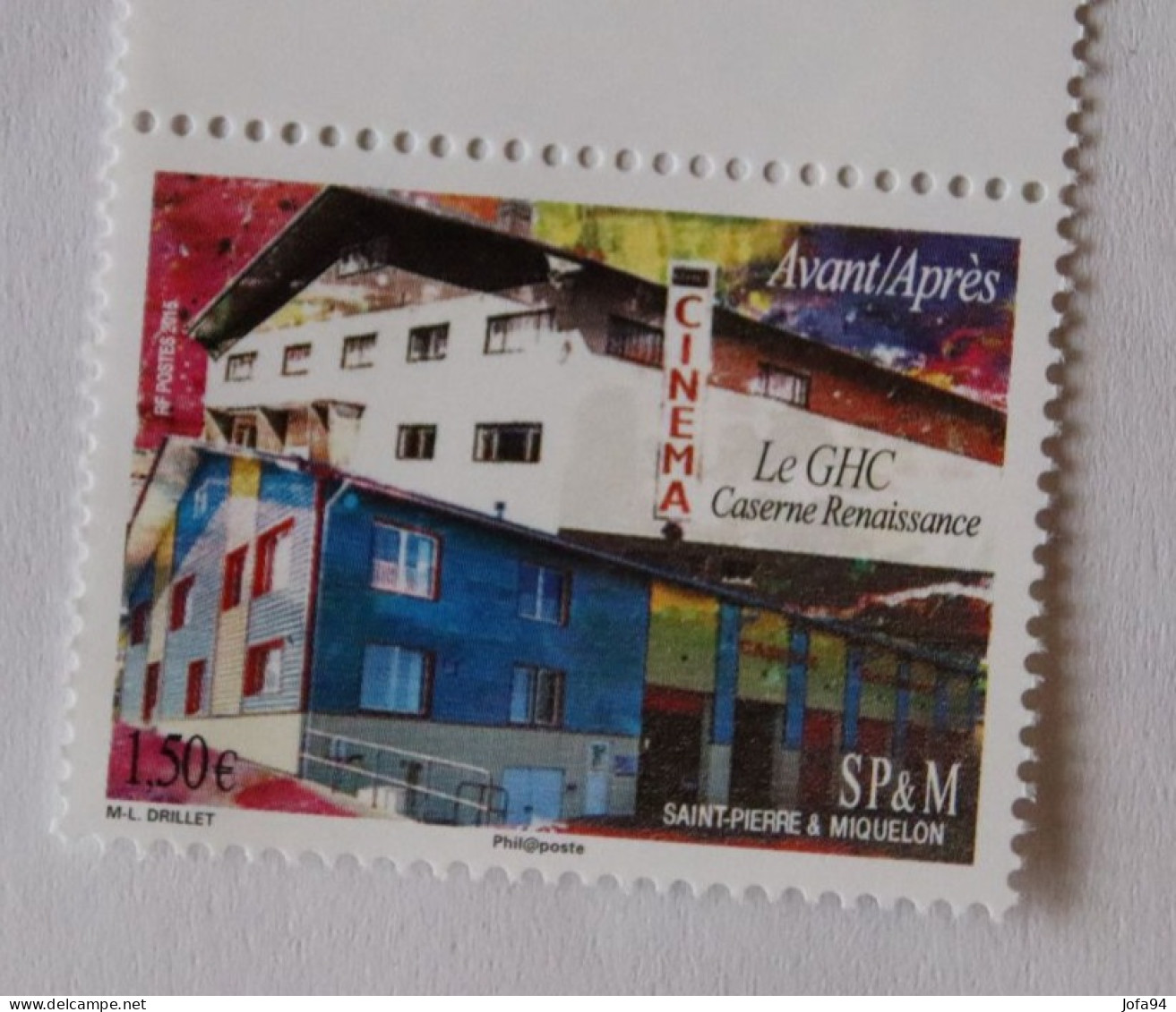 SPM 2015  GHC Caserne Renaissance Cinéma "Avant/après"  YT 1132   Neuf - Unused Stamps
