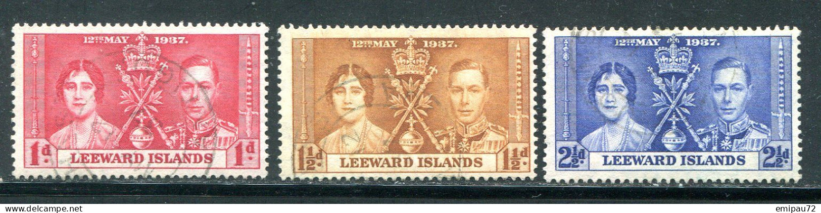 LEEWARD- Y&T N°86 à 88- Oblitérés - Leeward  Islands