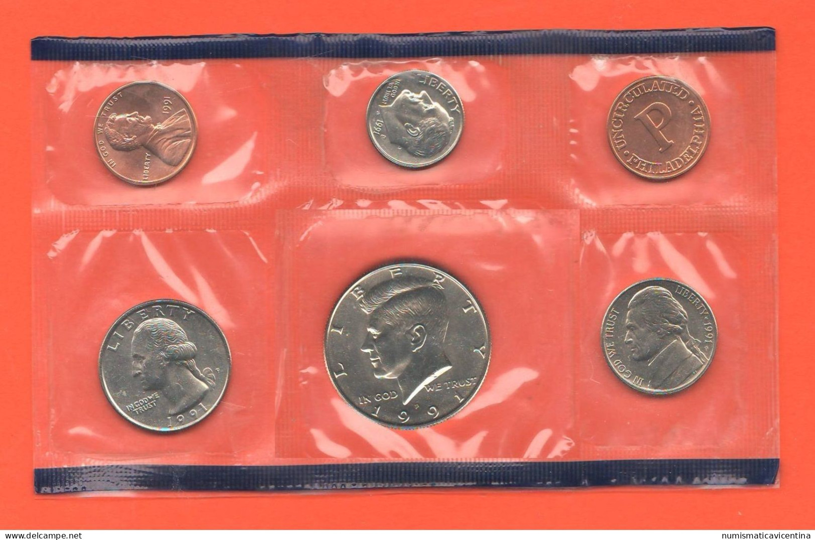 Stati Uniti America  USA  Mint Set Serie 1991 Philadelhfia Mint - Mint Sets
