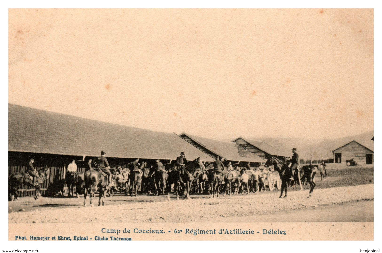 Camp De Corcieux - 62° Régiment D'Artillerie - Dételez - Corcieux