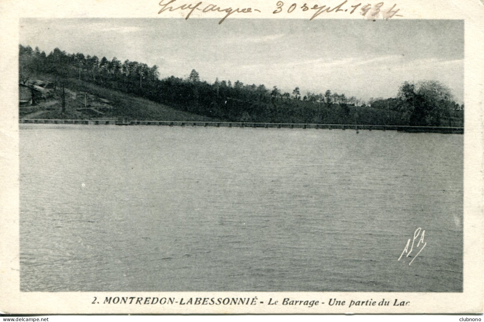 CPA - MONTREDON-LABESSONIE - LE BARRAGE - UNE PARTIE DU LAC - Montredon Labessonie