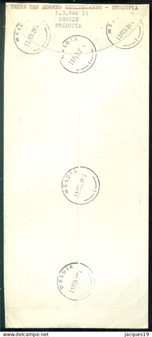 Ethiopia 1976 Registered Cover To Holland Mi 716, 759, 764 (2), 769 (2) And 843 - Ethiopie