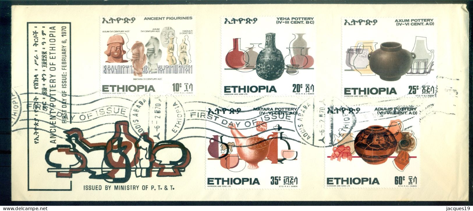 Ethiopia 1970 FDC Ancient Pottery Mi 632-636 - Ethiopia