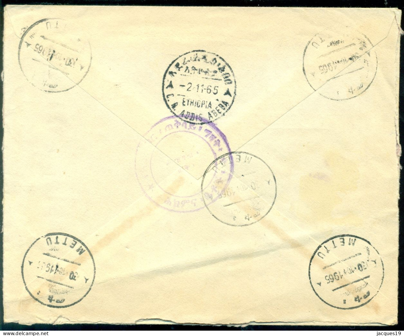 Ethiopia 1965 Registered Cover Mi 500 And 506 (2) - Ethiopia