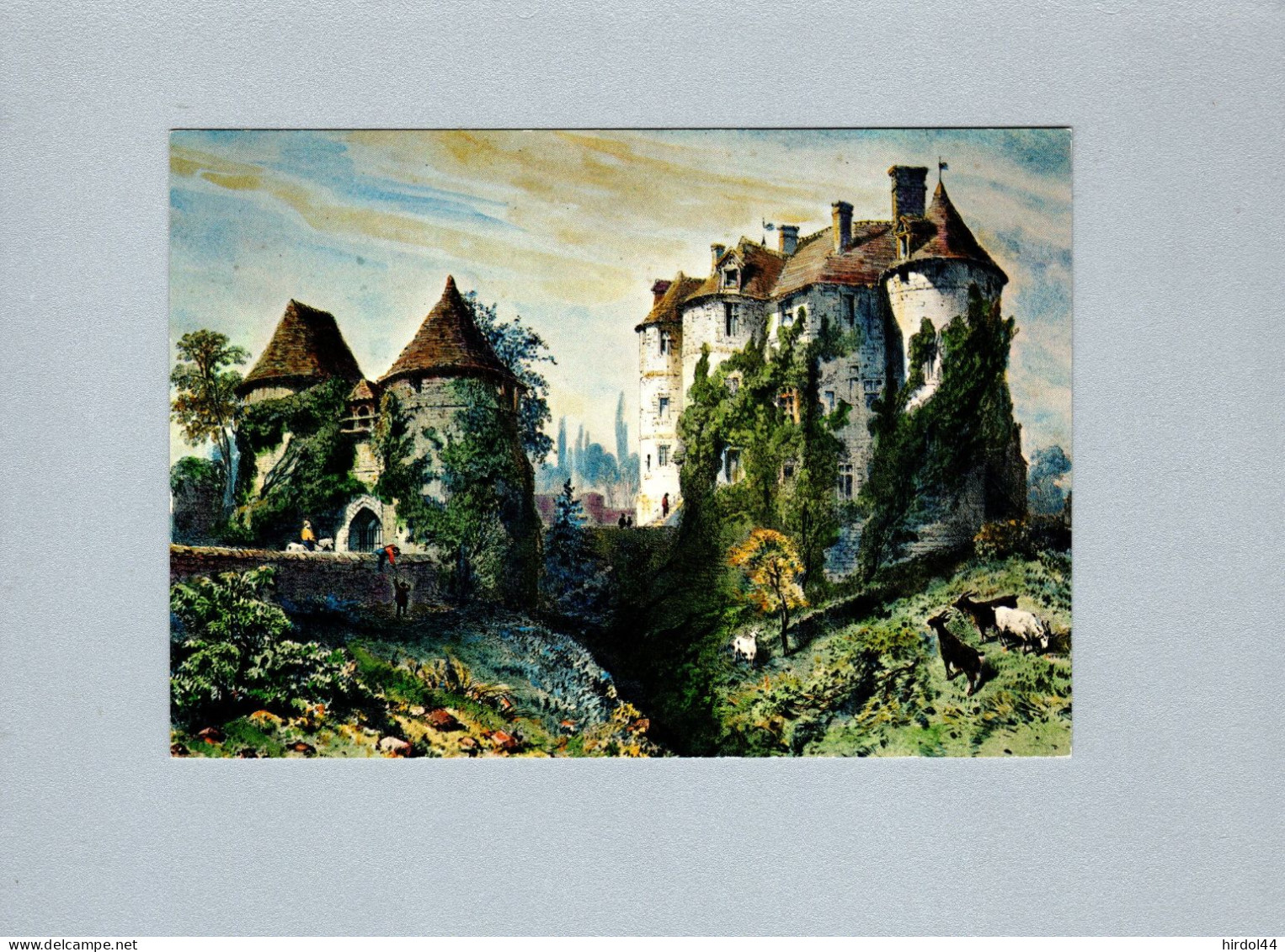 Harcourt (27) : Chateau Féodal (lithographie De Benoist - 1852) - Harcourt