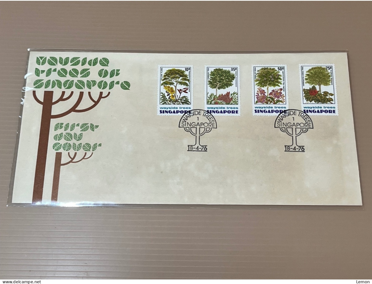 Singapore FDC First Day Cover 1976 - Wayside Trees Of Singapore - Singapur (1959-...)