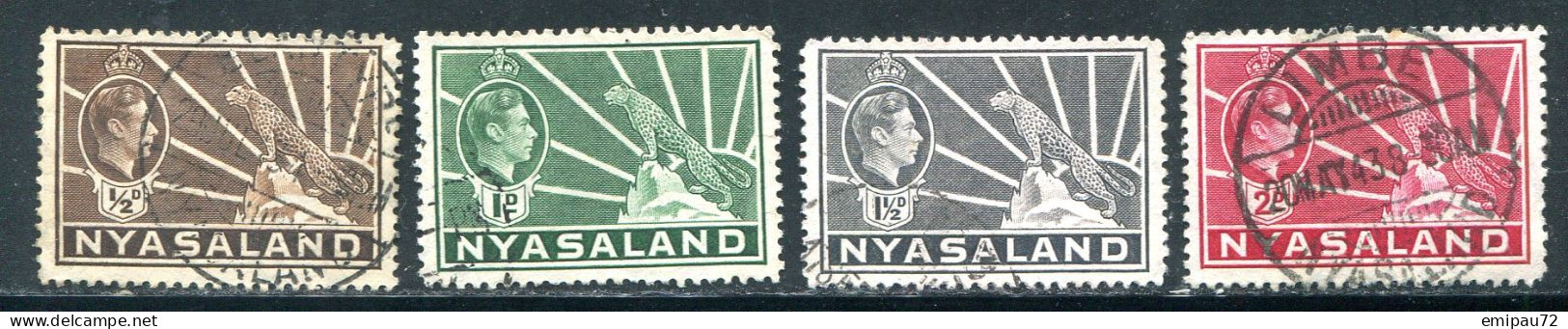 NYASSALAND- Y&T N°73 à 76- Oblitérés - Nyassaland (1907-1953)