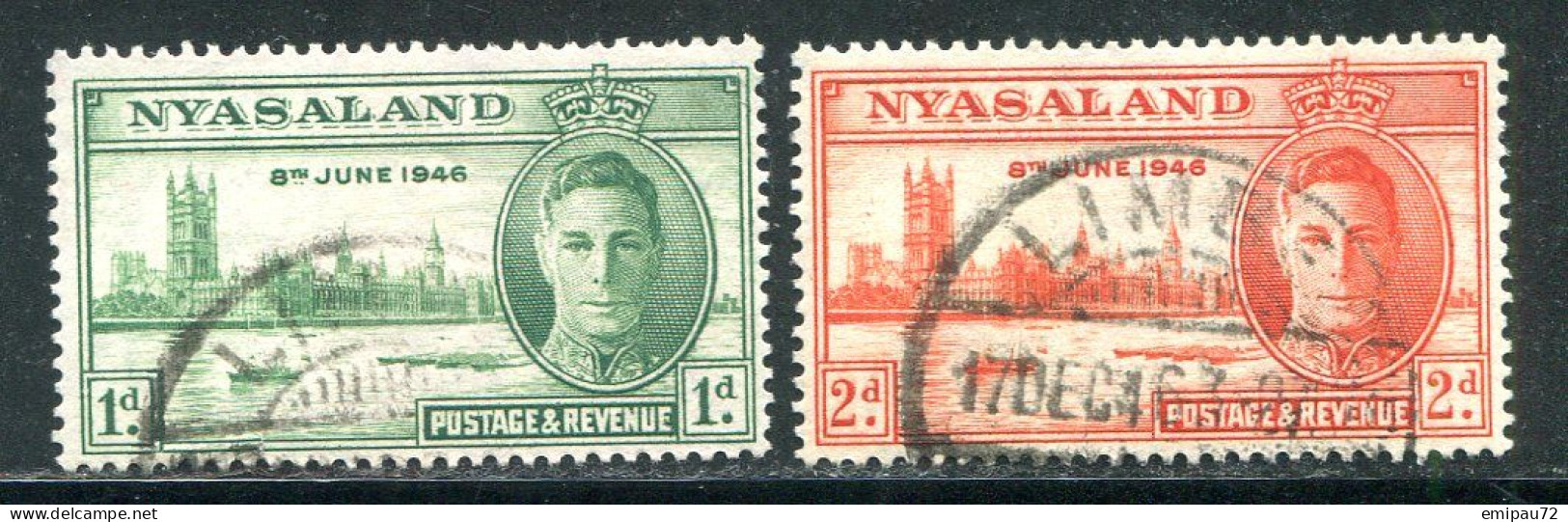 NYASSALAND- Y&T N°91 Et 92- Oblitérés - Nyassaland (1907-1953)