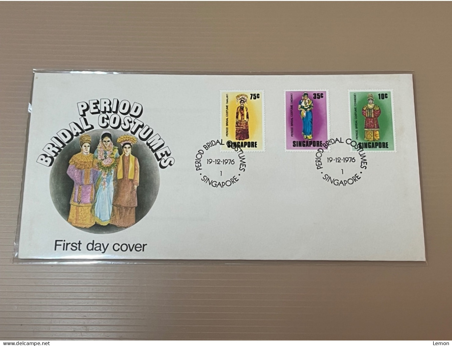 Singapore FDC First Day Cover 1976 - Period Bridal Costumes - Singapur (1959-...)