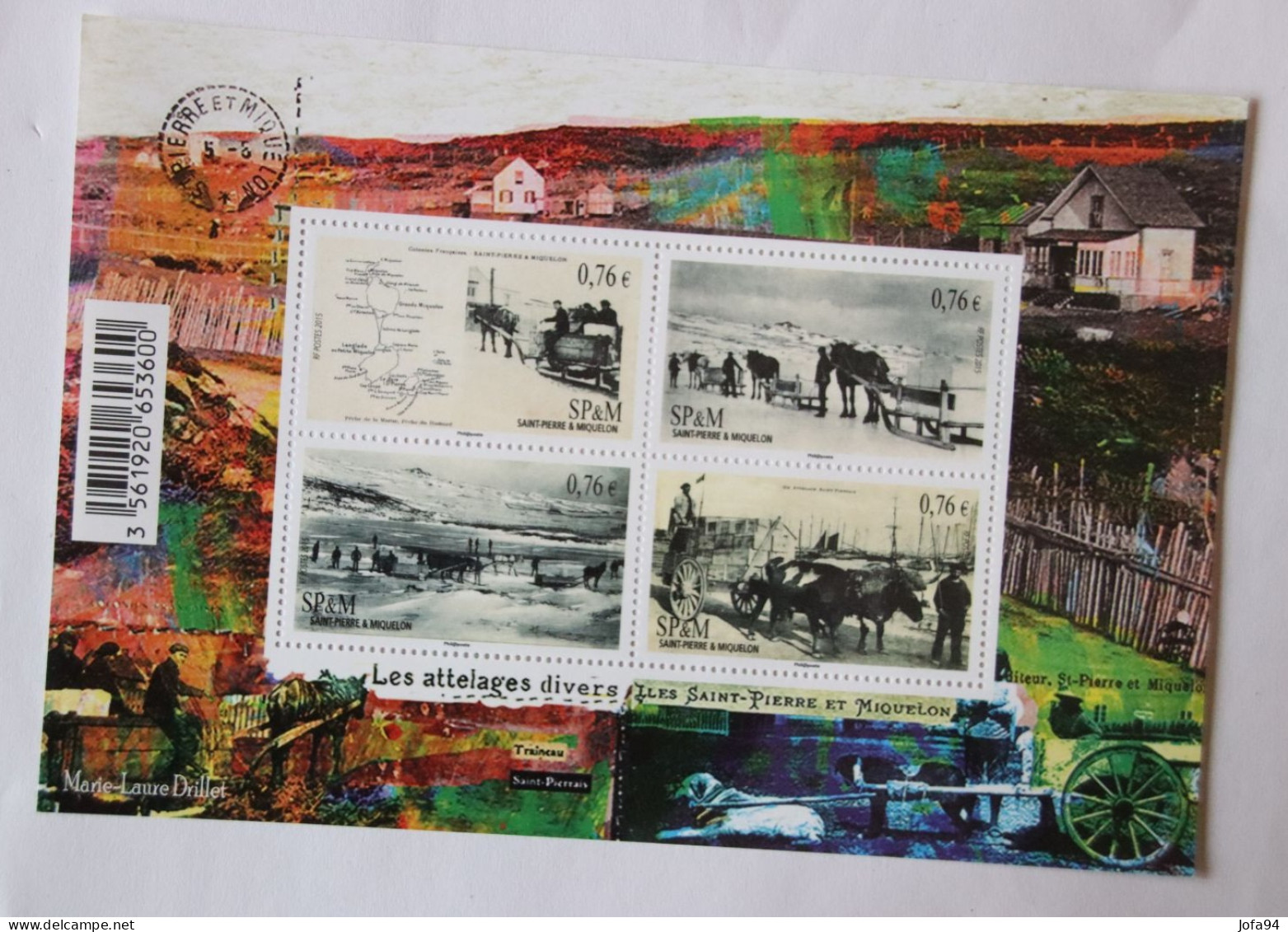 SPM 2015 Bloc Transports Les Attelages Divers  YT 1128/1131   Neuf - Unused Stamps