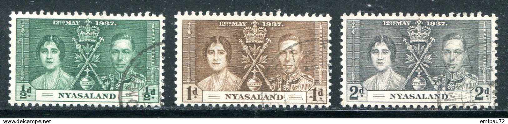 NYASSALAND- Y&T N°56 à 58- Oblitérés - Nyasaland (1907-1953)