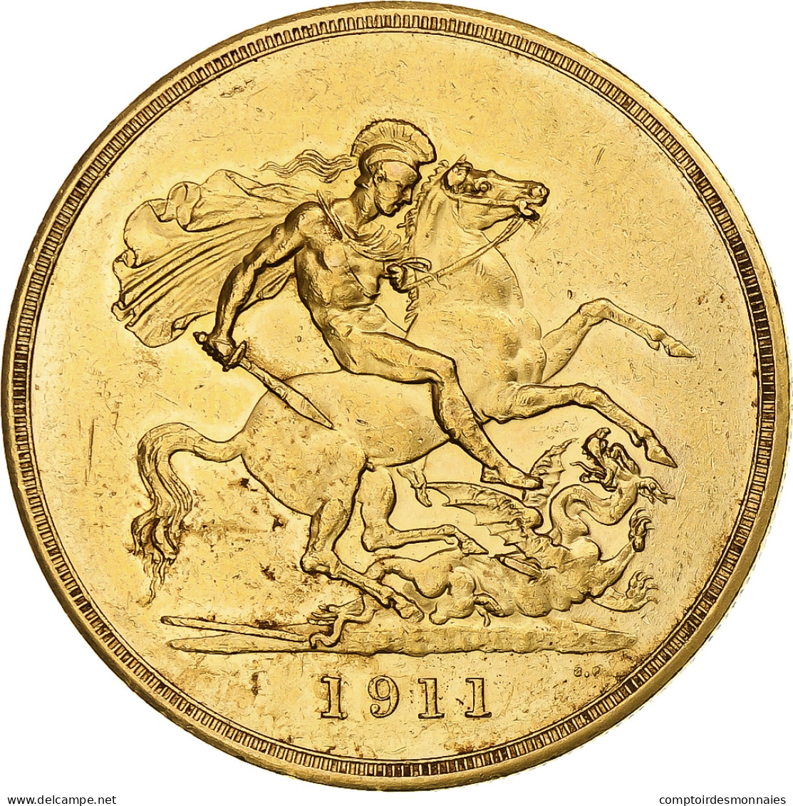 Grande-Bretagne, George V, 5 Pounds, 1911, Londres, Or, TTB+, Spink:3994 - 5 Pounds