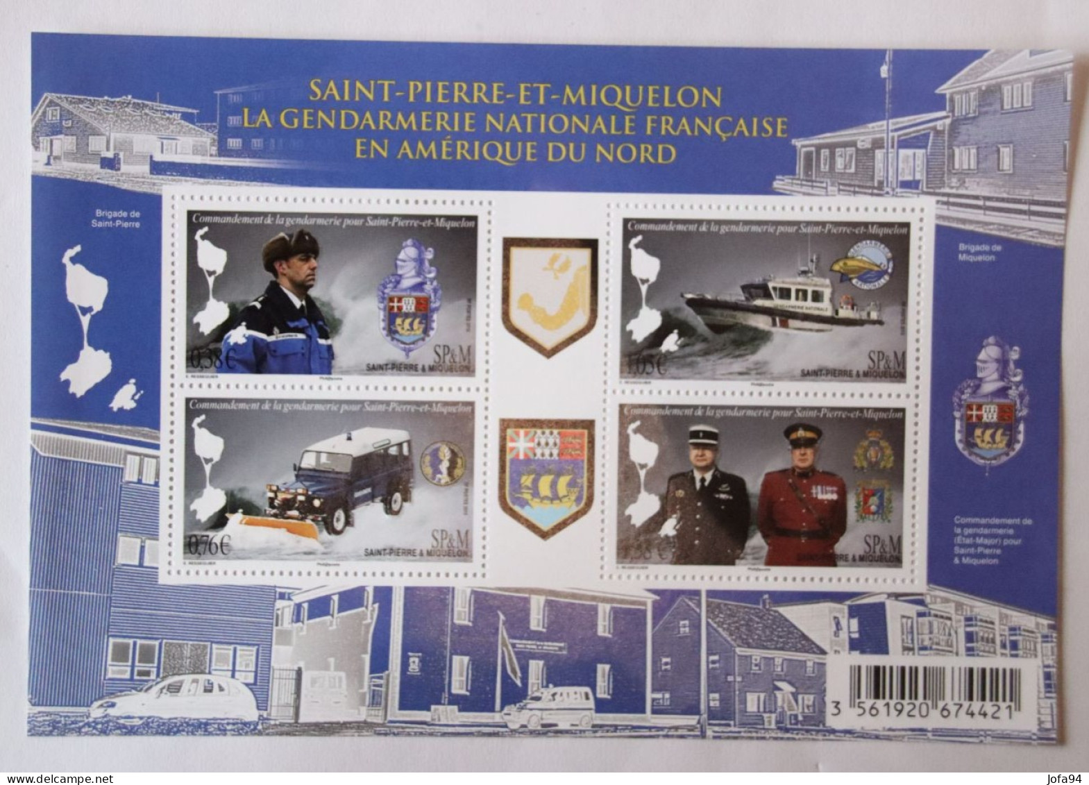 SPM 2015 Bloc La Gendarmerie En Amérique Du Nord  YT 1137/1138  Neuf - Unused Stamps