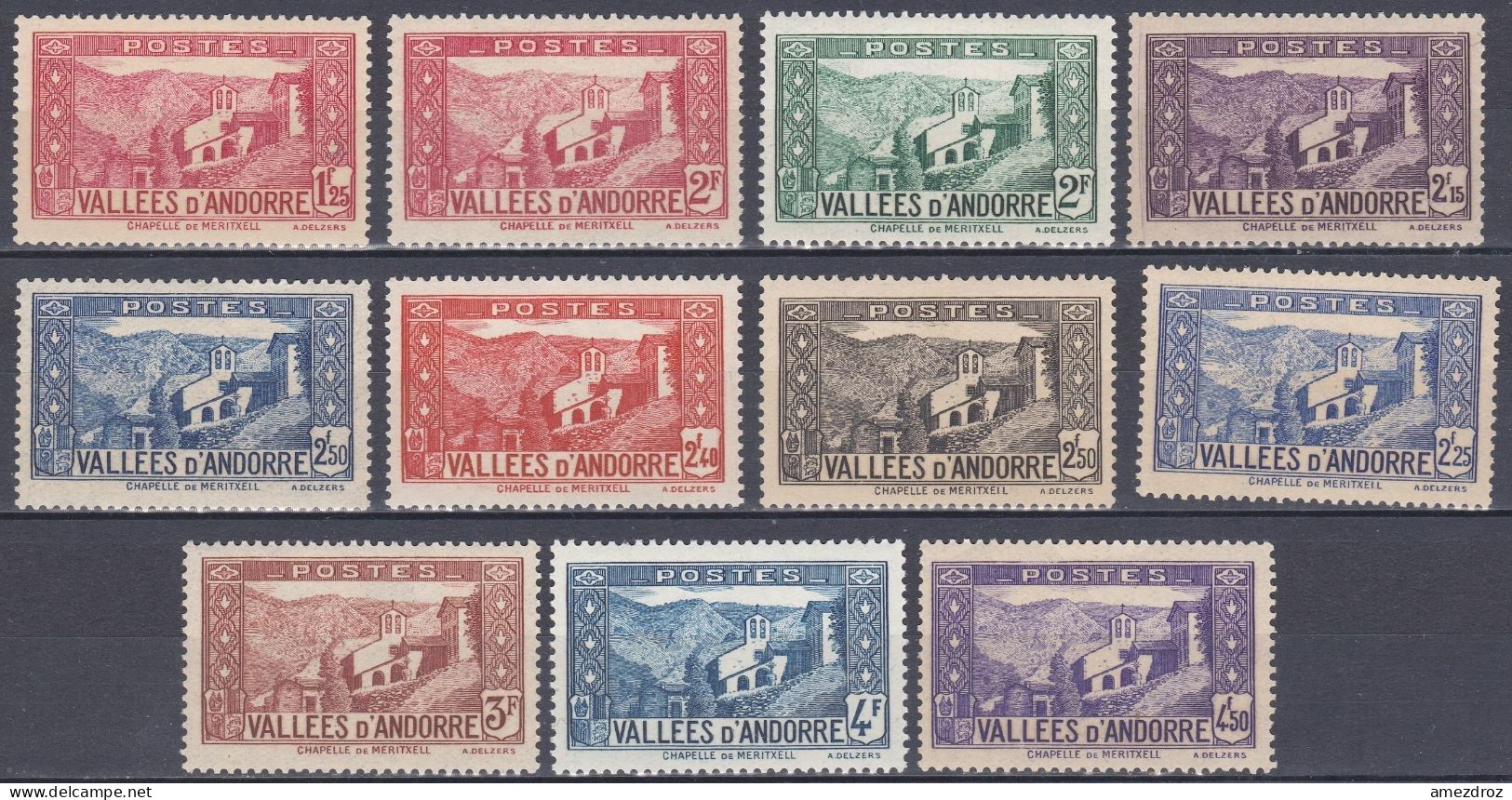 Andorre Français 1938 -1943 N° 79-89 NMH ** Paysage De La Principauté - Nuevos