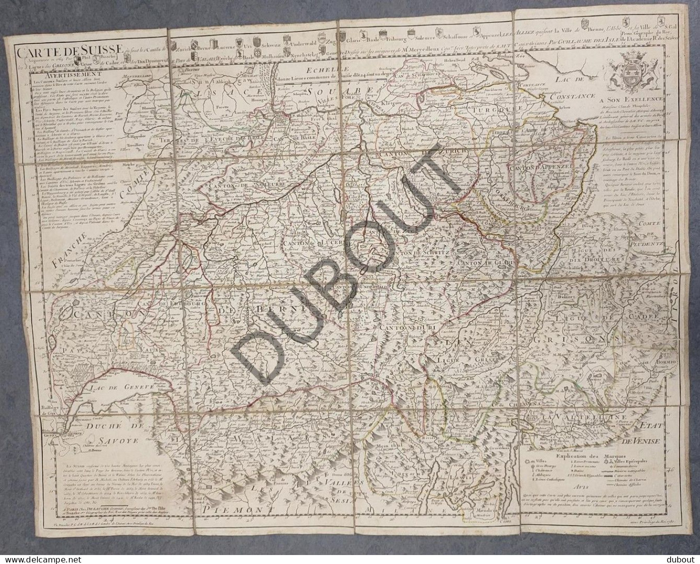 Carte De Suisse 1780 Paris, Dezauche  (V2988) - Cartes Topographiques