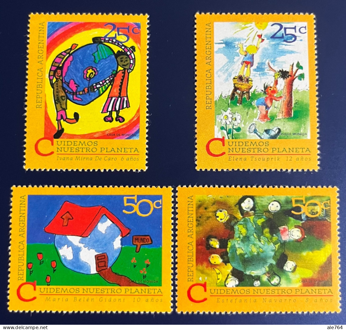 Argentina 1994 Concurso De Dibujo Y Pintura, GJ 269/3, Sc 1851/4, Y 1863/6, MNH. - Ungebraucht