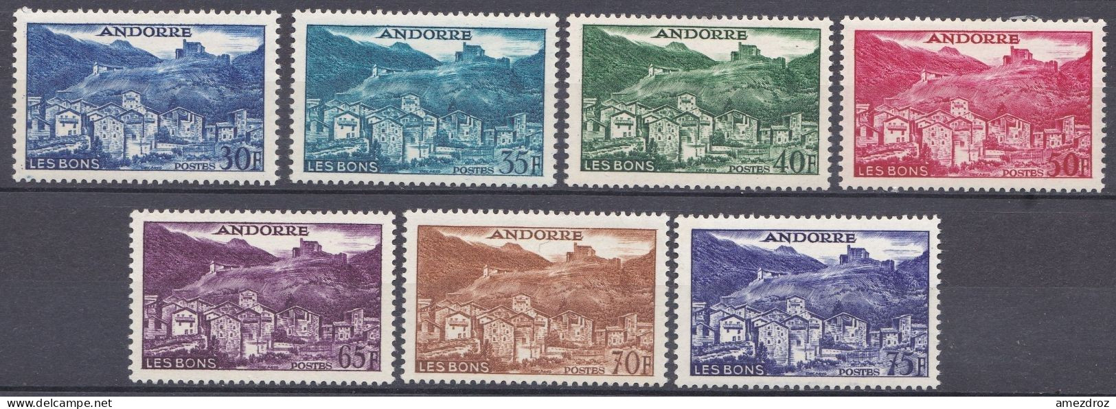 Andorre Français 1955 -1958 N° 154-160 NMH ** Paysage De La Principauté - Unused Stamps