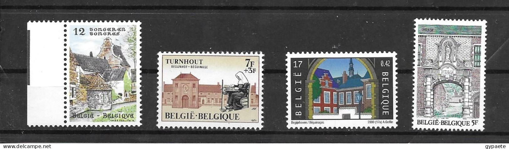 Béguinages - 4 Timbres / Beguinages (almshouses) - 4 Stamps - MNH - Abbazie E Monasteri