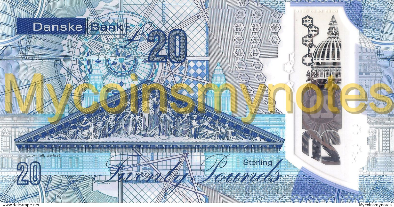 NORTHERN IRELAND, £20, 2019, DANSKE BANK, P-NEW, POLYMER, UNC - 20 Pounds