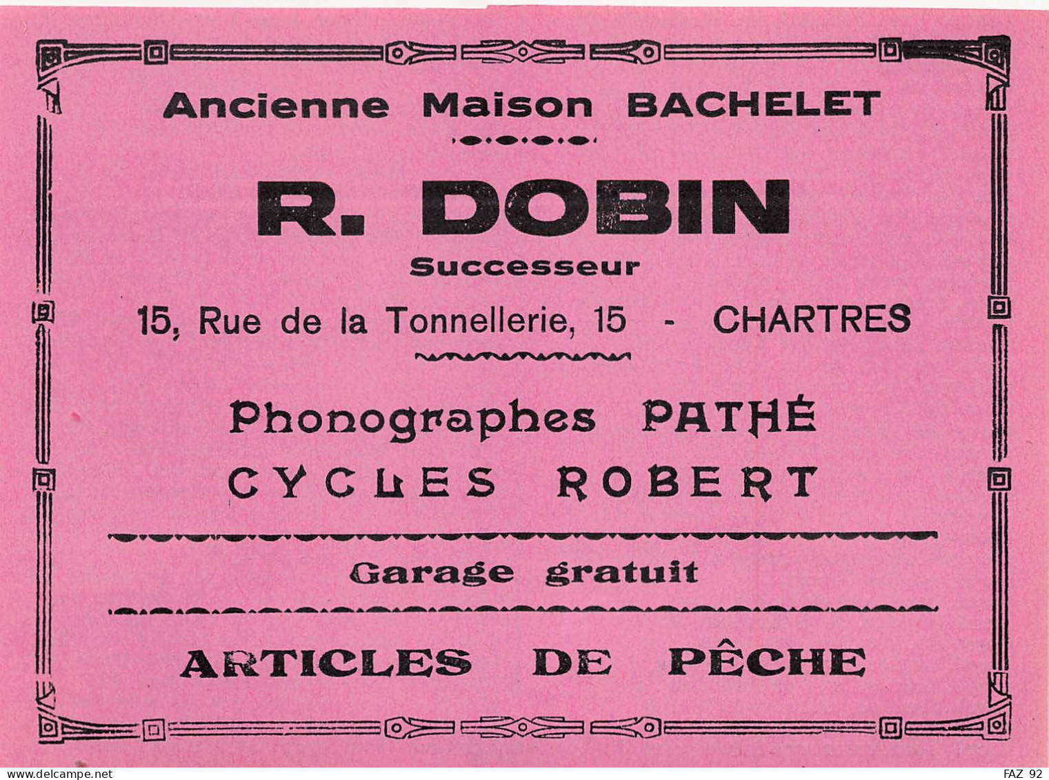 Chartres - Rue De La Tonnellerie - Phonographes - R. Dobin - Publicités