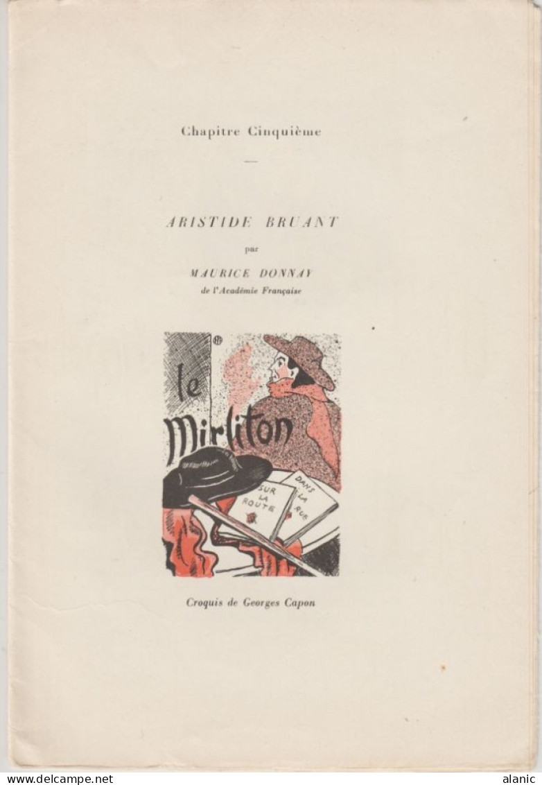 L Esprit Montmartrois-Edition 1936-Chapitre Cinquième Aristide BRUANT Par Maurice Donnay, - Parigi