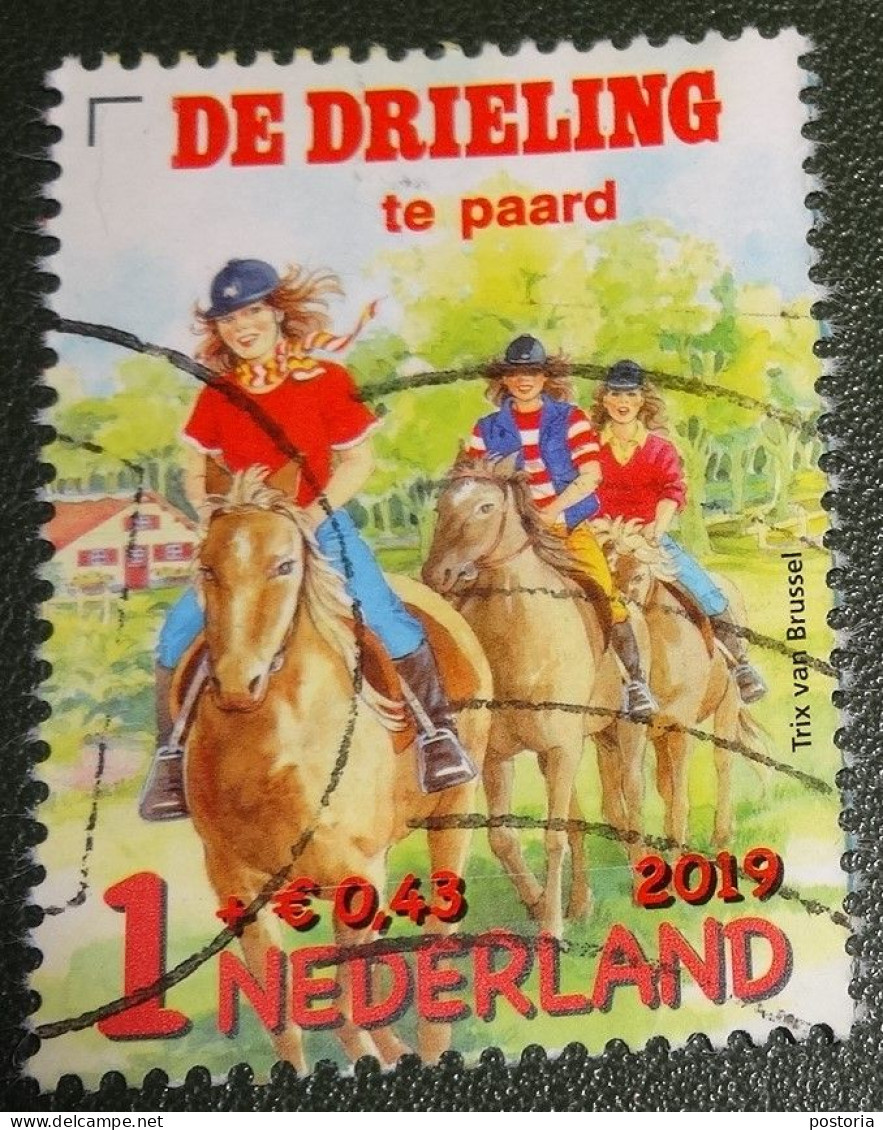 Nederland - NVPH - Xxxx - 2019 - Gebruikt - Cancelled - Kinderzegels - Uit Serie Kinderboeken - De Drieling Te Paard - Oblitérés