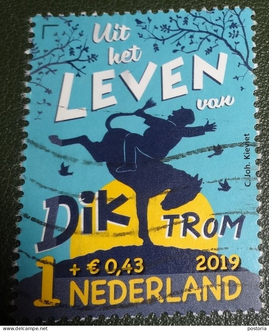 Nederland - NVPH - Xxxx - 2019 - Gebruikt - Cancelled - Kinderzegels - Uit Serie Kinderboeken - Uit Leven Van Dik Trom - Oblitérés