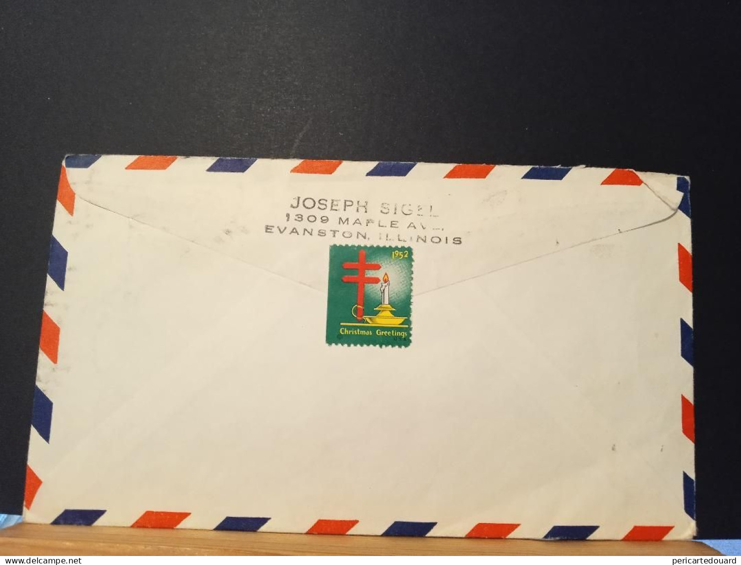 Lettre Des USA Air Mail Du 20 Décembre 1952 Depuis Evanston Dans L'Illinois Pour Argenteuil. Très Propre - Storia Postale