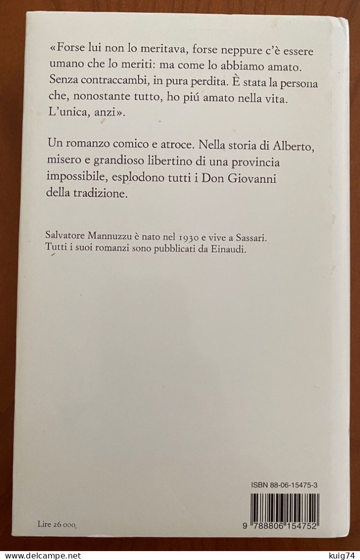 IL CATALOGO Di Salvatore Mannuzzu - Otros & Sin Clasificación