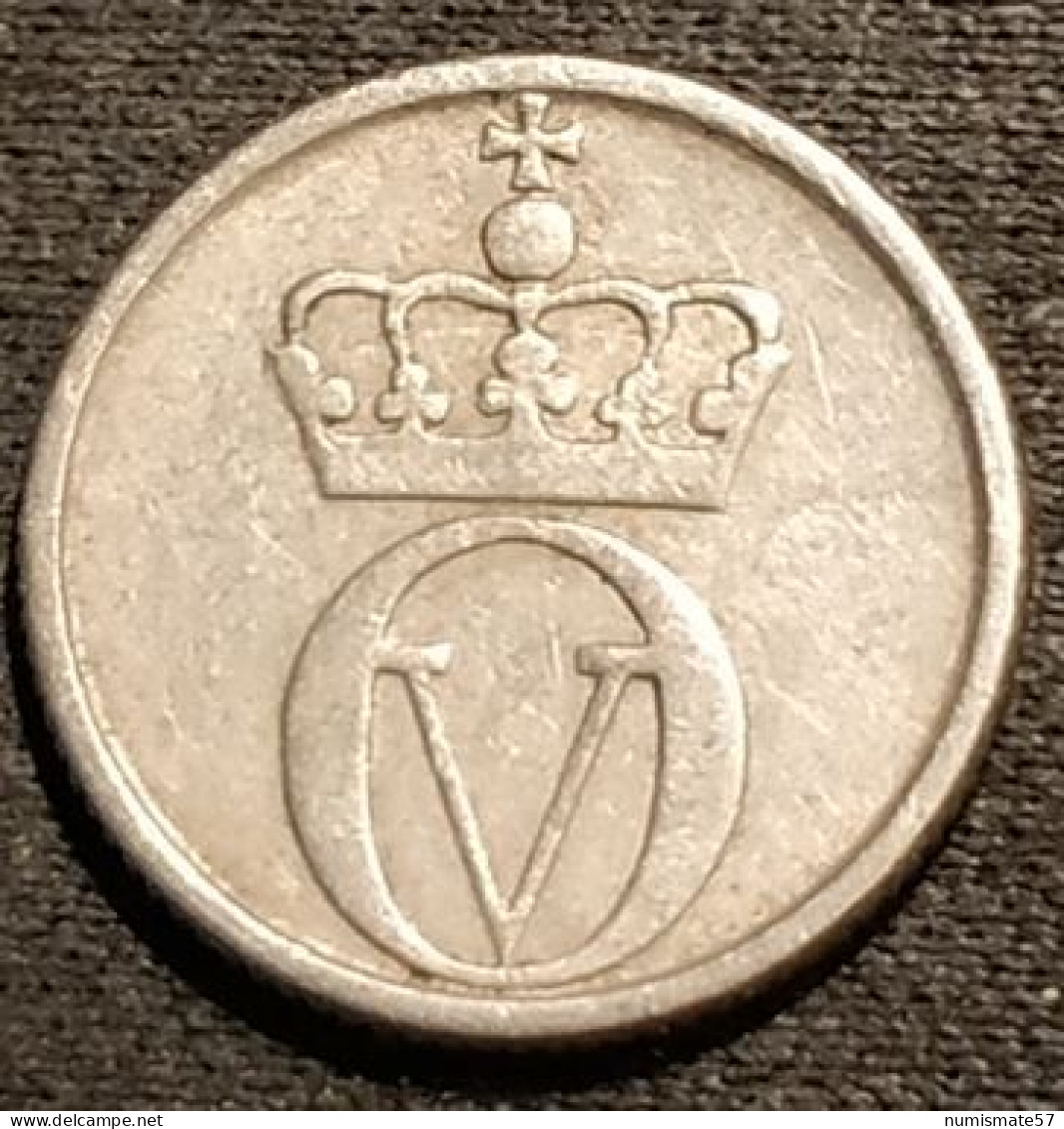 NORVEGE - NORWAY - 10 ORE 1958 ( Petites Inscriptions ) - Olav V - Abeille - Bee - KM 406 - ( øre ) - Norvège