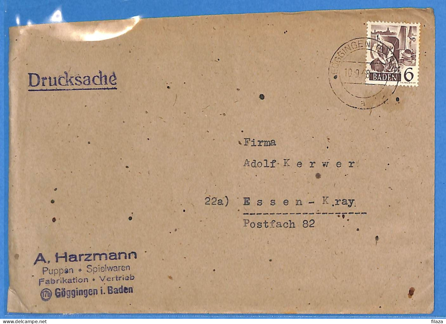 Allemagne Zone Française 1948 - Lettre De Goggingen - G29457 - Other & Unclassified