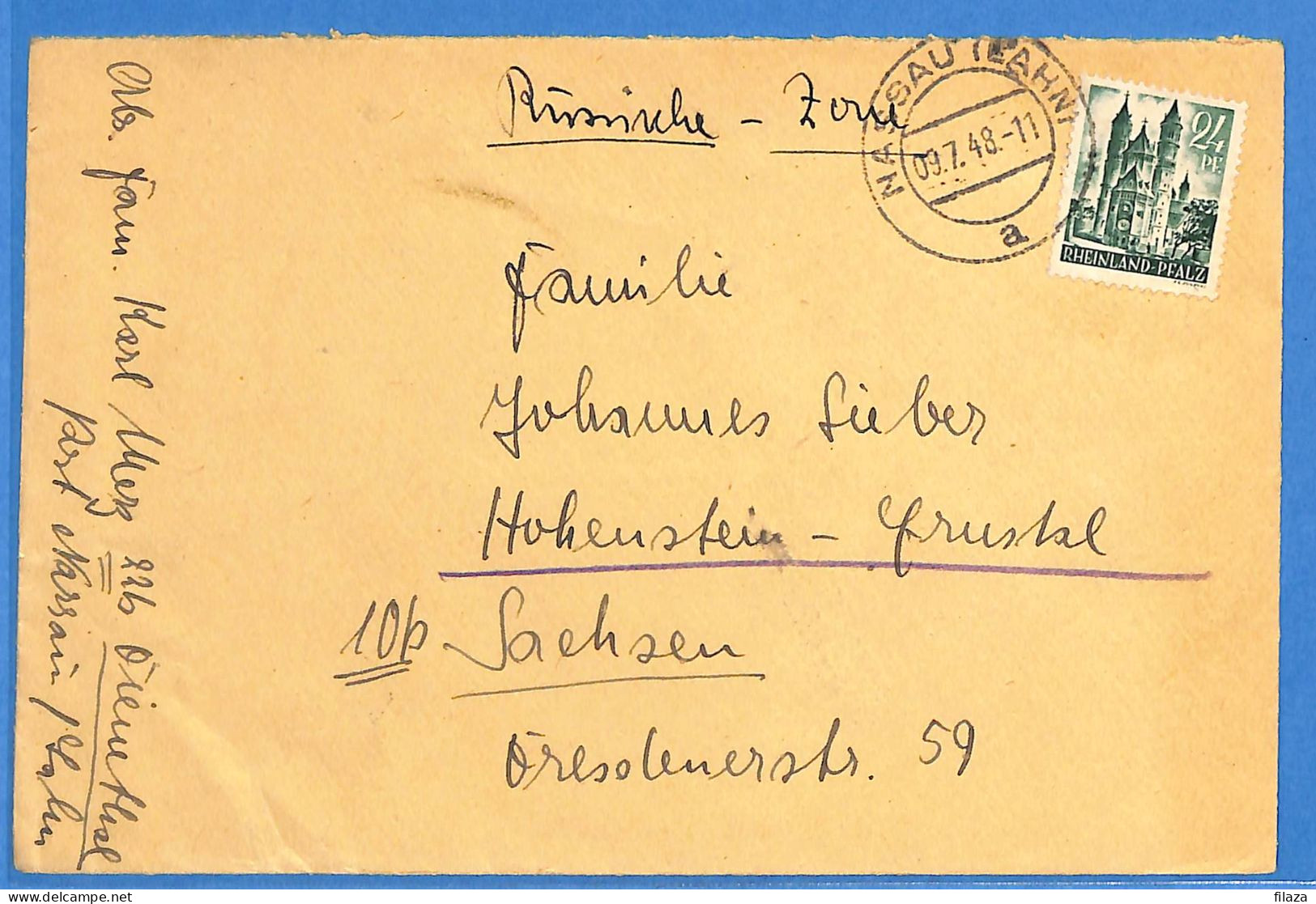 Allemagne Zone Française 1948 - Lettre De Nassau - G29445 - Andere & Zonder Classificatie