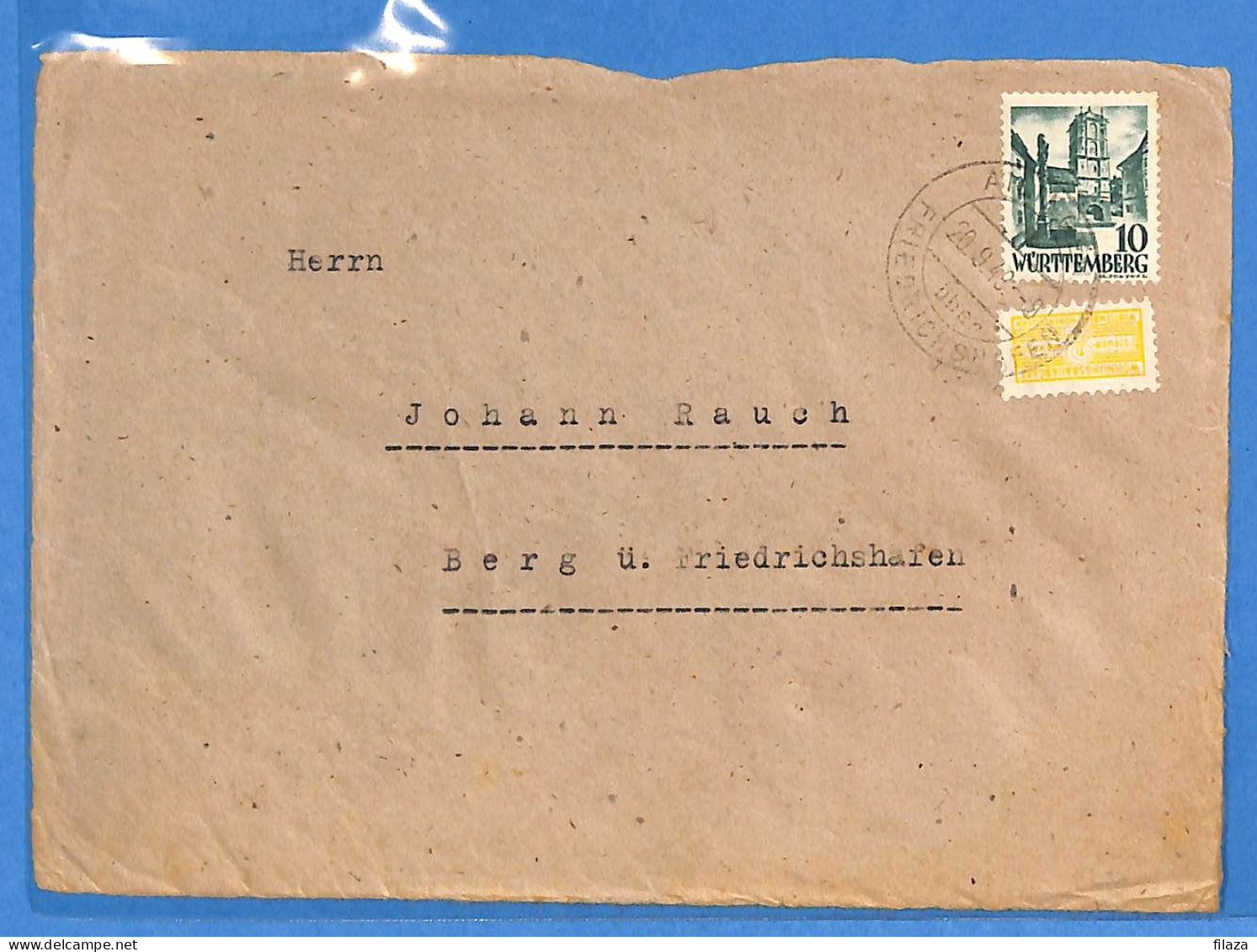 Allemagne Zone Française 1949 - Lettre De Ailingen - G29437 - Andere & Zonder Classificatie