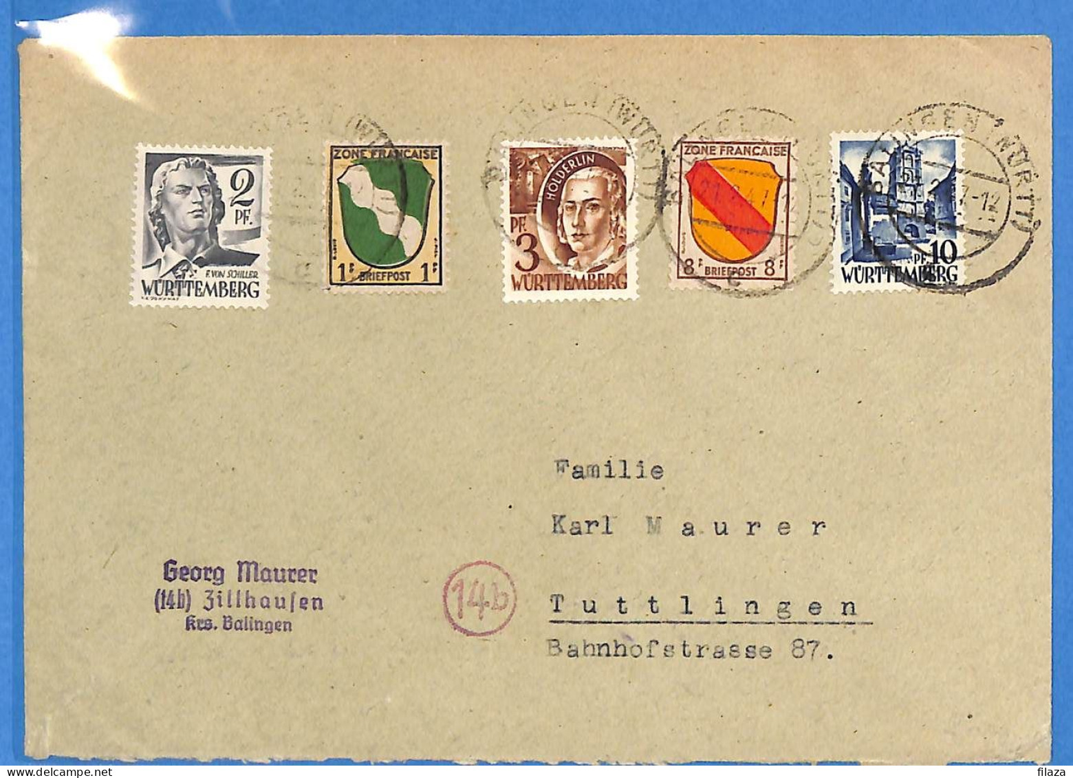 Allemagne Zone Française 1947 - Lettre De Balingen - G29421 - Autres & Non Classés