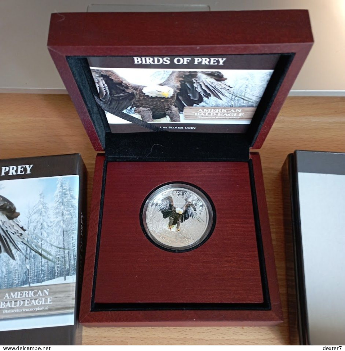 Niue 2013 Birds Of Prey Silver 99,9 % PROOF  In WOODEN BOX - Niue